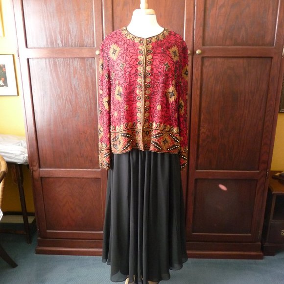 Papell Boutique Beaded Evening Jacket - Picture 6 of 10